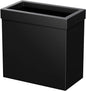 Gatco Modern Rectangle Wastebasket, Matte Black - Stainless Steel Trash Can with Removable Lid, Leakproof, 3 Gallon Capacity for Bathroom, Bedroom, Kitchen, or Office