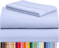 LuxClub 3 PC Twin Sheet Set, Deep Pockets Wrinkle Free Cooling Bed Sheets Hotel Bedding for Women, Men, Kids & Teens, Includes 1 Fitted Sheet, 1 Flat Sheet and 1 Pillowcase-Silky Soft Sky Blue