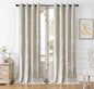 SMILETIME Ivory White Crushed Velvet Curtains 52x96in Luxurious Insulated Drapes for Bedroom Thicker Pinch Pleat Light-Filtering Window Panels, 2 Panels