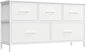 SONGMICS Dresser for Bedroom, Chest of Drawers, Steel, MDF, 5 Non-Woven Fabric Drawers, Storage Organizer Unit, Closet, Entryway, Cloud White and Snow White ULGS322W01S
