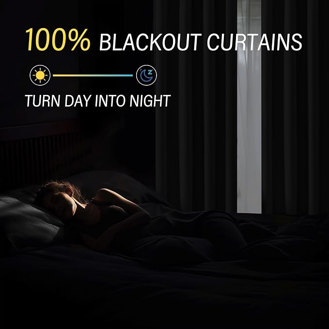 ChrisDowa Custom 100% Blackout Grommets Curtains for Bedroom and Living Room Thermal Insulated Room Darkening Curtains 1 Panel (Custom Size and Color)