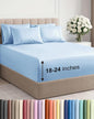 Extra Deep Cal King Sheet Set - 6 Piece Breathable and Cooling Sheets - Hotel Luxury Bed Sheets Set - Easy Fit - Soft, Wrinkle Free and Comfy Sheets Set - Light Blue Sheet Set with Extra Deep Pockets