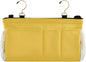 Bedside Caddy Hanging Bunk Bed Caddy Bed Organizer Hanging Pocket with 2 Hooks Bedside Storage Organizer Pocket Bag Holder Yellow