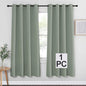 NICETOWN Sage Green Blackout Family Home Curtain - Grommet Thermal Insulated Room Darkening Window Treatment Sound & Light Blocking Drape for Bedroom/Living Room (W52 x L72, 1 Panel)
