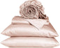 URBANHUT 800 Thread Count 100% Cotton Queen Size Sheets, Luxury 4 Piece Queen Bedsheets, Hotel Sheets Sateen Finish - Better Than Egyptian, 16" Elasticized Deep Pocket - Blush Pink