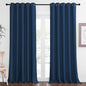 NICETOWN Blackout Curtain Drape for Bedroom - Light Reducing Thermal Insulated Solid Grommet Room Darkening Window Curtain 90 inches Long for Living Room (Moroccan Blue, 1 Piece, W66 x L90)