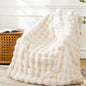 BENVWE Faux Fur Throw Blanket for Couch - Cozy Plush Fluffy Soft Thick Bubble Blanket for Living Room Home Decor - Mothers Day Birthday Gifts for Women, Cream White, 51" x 63"