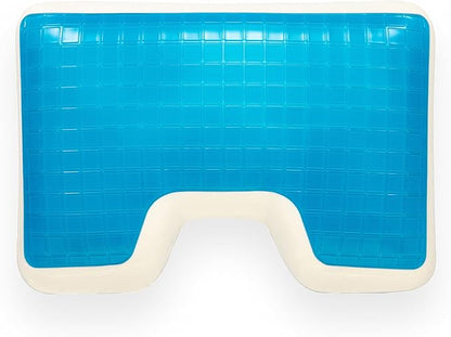 Wife Pillow - Insert Topper Only, Firm Cooling Gel / 80D Memory Foam Topper for Pillow That Stays Cold. Thin for Stomach Sleeper. Ergonomic, Neck U Shaped Cutout. Firm High-Density Layer Support