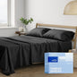 THREAD SPREAD 100% Cotton Sheets Full Size Set - 400 Thread Count 4 PC Full Size Sheet Sets Cotton, (Black), Ultra Soft, Breathable, Cooling, Sateen Weave 16" Deep Pocket Bedsheet for Hot Sleepers