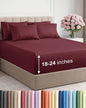 Extra Deep King Sheet Set - 6 Piece Breathable & Cooling Sheets - Hotel Luxury Bed Sheets Set - Easy & Secure Fit - Soft, Wrinkle Free & Comfy Sheets Set - Burgundy Sheet Set with Extra Deep Pockets