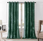 SMILETIME Forest Green Crushed Velvet Curtains 52x96 inch Luxurious Thermal Insulated Soundproof Drapes for Living Room Bedroom Office Soft and Durable Light-Filtering Window Treatments, 2 Panels