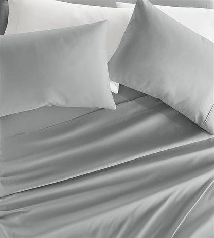 Linen Market Brushed Microfiber King Sheet Set 4 Piece – Oeko-TEX Certified Ultra Soft & Wrinkle-Free - 16" Deep Pocket Sheets - Easy Care King Size - Light Gray