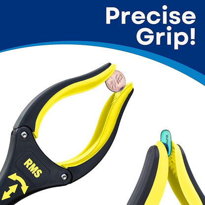 RMS 2-Pack 32 Inch Extra Long Grabber Reacher with Rotating Jaw - Mobility Aid Reaching Assist Tool (Yellow)