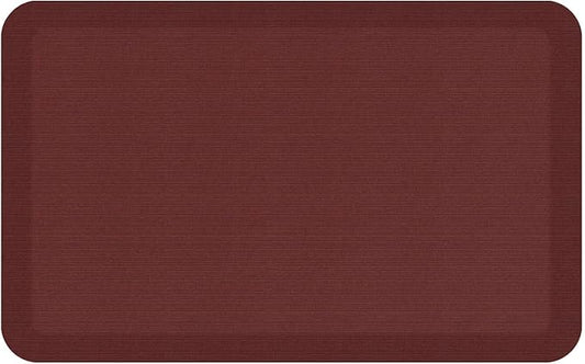 GelPro Designer Comfort Grasscloth Crimson Ergo-Foam Anti-Fatigue Kitchen Floor Mat, 20"x32"