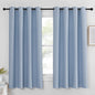 NICETOWN Blackout Curtain Panel 63 inch Long for Window - Thermal Insulated Solid Grommet Blackout Drape for Bedroom Living Room Kitchen (Single Panel, 52W x 63L, Vintage Blue)