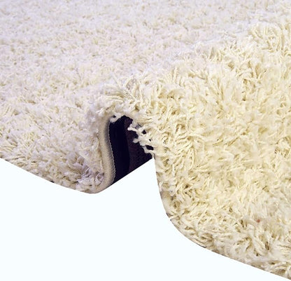 Unique Loom Solid Shag Collection Area Rug (4' 1" x 6' 1" Rectangle, Pure Ivory)