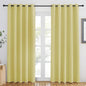 NICETOWN Paler Yellow Blackout Curtains 84 inch Length, Grommet Top Room Darkening Drapes for Bedroom Living Room, Light Blocking Window Covering for Privacy (W66 x L84 Inch, 1 Panel)