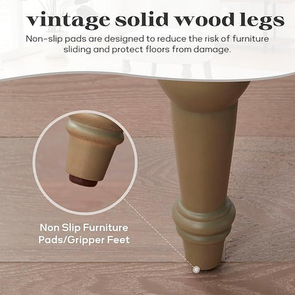 Living Room Chairs, Armless Accent Chair, Comfy Tufted Bedroom Chair, Upholstered Chair with Wooden Legs for Reading Room, Reception, Apartments and Dormitories (Beige)