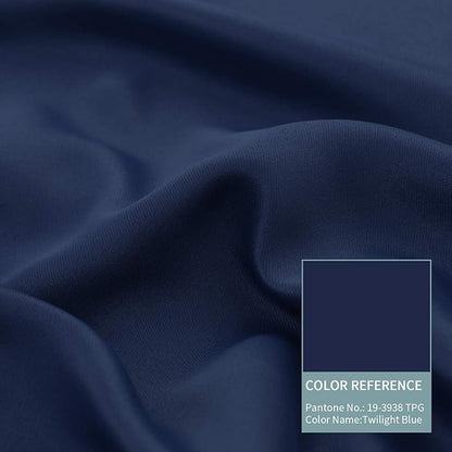 BGment Short 100% Blackout Curtains for Bedroom, Thermal Insulated Energy Efficiency Noise Reducing Grommet Curtains 54 Inch Length with Liner for Small Window 2 Panels Each 42 Inch Wide, Navy Blue