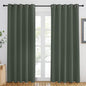 NICETOWN Blackout Curtain for Windows 84 inch Long - Window Treatment Thermal Curtain Solid Grommet Room Darkening Drape for Bedroom/Living Room (Dark Mallard, 1 Panel, W66 x L84)