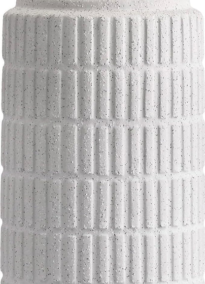 PoKat Stone-Like Ceramic Table Lamps with USB Ports for Bedroom, 25'' Matte-White Dimmable Nightstand Touch Lamps for Night Stands with Gold Base, Farmhouse Lamps for Living Room End Side Table