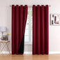 ChrisDowa 100% Blackout Curtains for Bedroom with Black Liner, 2 Thick Layers Total Blackout Thermal Insulated Grommet Long Window Curtains 2 Panels Set (Burgundy, 52 x 95 Inch)