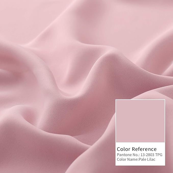 BGment Baby Pink 100% Blackout Curtains for Nursery Bedroom 63 Inch Length 2 Panels, Thermal Insulated Full Light Blocking Grommet Noise Cancelling Window Curtains for Girls Room, 52 Inch Wide Each
