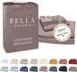 Bella Coterie Luxury Bamboo Viscose Twin XL Size Sheet Set | 100% Organically Grown | Ultra Soft | Cooling for Hot Sleepers | 18" Deep Pocket [Mocha]