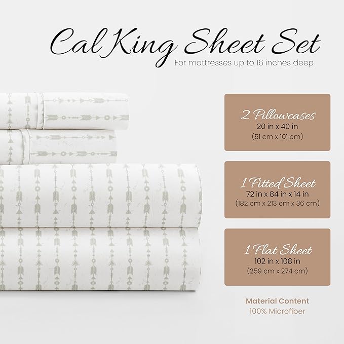 Linen Market 4 Piece California King Bedding Sheet Set (Light Gray) - Sleep Better Than Ever with These Ultra-Soft Cooling Bed Sheets for Your California King Size Bed - Deep Pocket Fits 16" Mattress