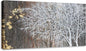 RICHSPACE ARTS Neutral Wall Art for Bedroom Landscape Tree Painting with Gold Foil Modern Rustic Wall Decor (20W*40L)