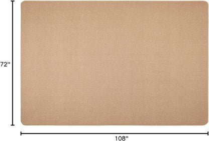 House, Home and More Skid-Resistant Carpet Indoor Area Rug Floor Mat - Pebble Beige - 6 Ft X 9 Ft - Non Slip Rubber Backing, Stain Resistant, Dog Friendly, Living Room Bedroom Kitchen Entryway