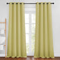 NICETOWN Paler Yellow Room Darkening Curtains for Living Room, Grommet Thermal Insulated Window Drapes Room Divider Blinds Sound Reducing for Living Room, W46 x L102, 2 Pieces