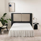 TSUTOMI Bed Skirt Twin Size Ruffled Bed Skirt with Split Corners, 18 Inch Drop Dust Ruffle Bed Skirts with Platform, Gathered Style, 100% Microfiber, Ivory