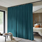 Room Divider Curtains Total Blackout Privacy Curtain Panel Room Thermal Insulated Noise Reduction Curtains for Bedroom Window Living Room Ceiling Track Curtain W 15 ft × H 9 ft Azure Blue