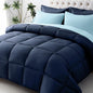 JOLLYVOGUE Twin Comforter Set, Ultra-Soft Bed in a Bag Twin Size 5 Pieces, Oeko-TEX Certified Bedding Set with Down Alternative Comforter, Sheets, Pillowcases & Shams, Navy & Light Blue