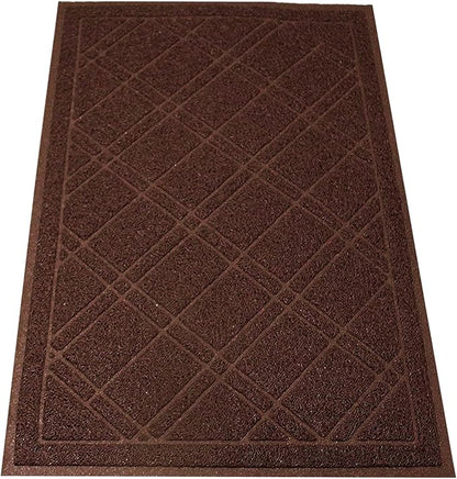 SlipToGrip Universal Door Mat – Plaid Design Size 35” x 23” – Anti Slip, Durable & Washable – Duraloop Mesh Entrance Outdoor & Indoor Welcome Mat – Dirt and Dust Absorber