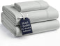 Casa Platino Twin Sheets, 3 Piece Set, Pre-Washed Ultra Soft & Breathable Twin Bed Sheets Set, Brushed Microfiber Sheets, Fade Resistant Bedding with Deep Pockets – Silver