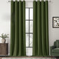 ChrisDowa 100% Blackout Olive Green Solid Curtains 96 Inches Long 2 Panels for Bedroom Living Room,Farmhouse Room Darkening Thermal Insulated Soundproof Grommet Top Window Treatment Drapes,52x96