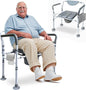 Aliseniors Heavy Duty Bedside Commode, 500lbs Extra-Wide Bariatric Commode Chair for Adults & Seniors, Portable Toilet Seat with Arms, Adjustable Potty Chair Bucket with Lid, Tool-Free Assembly