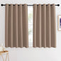 NICETOWN Thermal Blackout Curtain & Drape - Grommet Room Darkening Window Treatment Sound Reducing Light Blocking for Kitchen/Cafe (1 Panel, W66 x L54, Cappuccino)