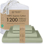 Threadmill Luxury Supima Cotton Sheets, Luxury 1200 Thread Count Soft 100% Cotton Sheets for Full Size Bed, 4 Pc Sage Green Bed Sheets Full Set, 5-Star Hotel Quality Deep Pocket Bed Sheets Set