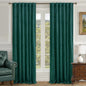 LAMIT Teal Velvet Curtains 90 Inch Length, Thermal Insulated Room Darkening Drapes for Living Room Luxury Privacy Protected Back Tab and Rod Pocket Panels for French Door, 2 Panels, 52 x 90 Inch