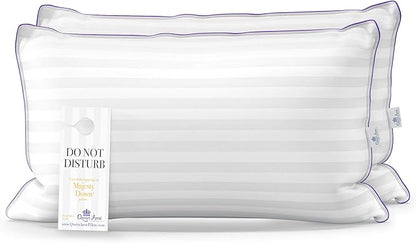 Queen Anne Hotel Collection Pillows – Luxury Down Alternative Bed Pillows (2-Pack, Standard Firm) – Ultimate Comfort, Hypoallergenic, Made in The USA