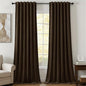 90 Inch Long Velvet Curtains for Living Room, Light Reducing Thermal Curtain Back Tab & Rod Pocket Elegant Soundproof Luxury Room Darkening Window Drapes for Bedroom, W52 x L90, Brown, 2 Pcs