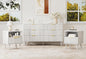 LYNSOM Fluted Dresser and Nightstand Sets 3 Piece, 6-Drawers Dresser and 1-Drawer Nightstands Set of 2, Wood Bedroom Furniture Set for Home, Bedroom, Hallway, White