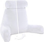 Husband Pillow XXL Aspen Edition - Adult Reading Bed Rest Pillow with Arms & Detach Neck Roll on Bungee Cord - Premium Memory Foam, Reversible 2 Sided Covers Micro Suede or Plush, White Dandelion