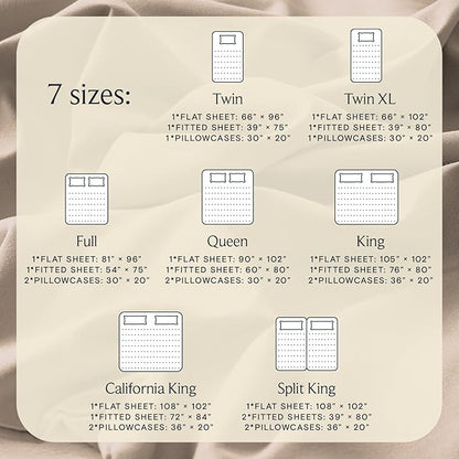 LuxClub 5 PC Split King Sheet Set, Deep Pockets Wrinkle Free Cooling Bed Sheets Hotel Bedding for Women, Men, Includes 2 Fitted Sheet, 1 Flat Sheet and 2 PillowcasesSoft Light Khaki