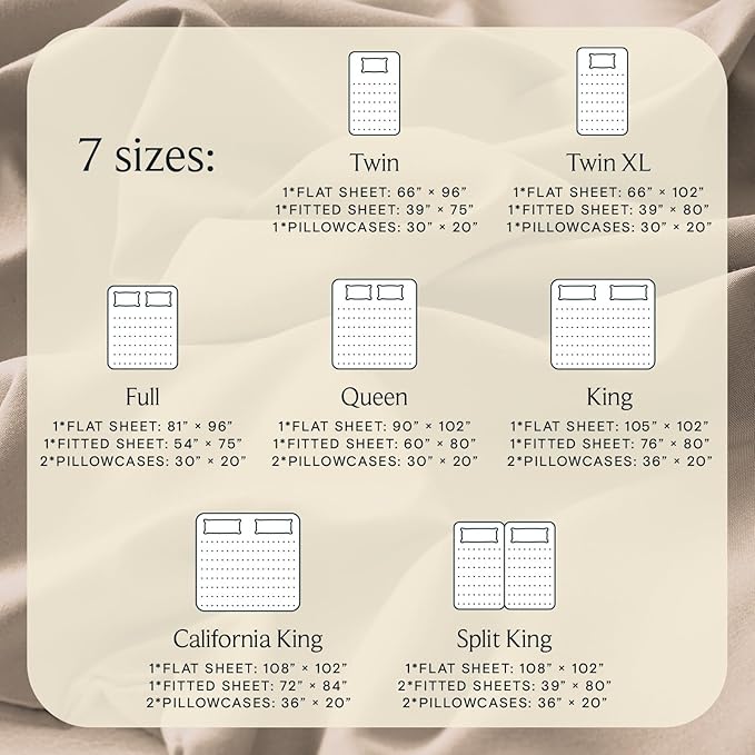 LuxClub 3 PC Twin Sheet Set, Deep Pockets Wrinkle Free Cooling Bed Sheets Hotel Bedding for Women, Men, Kids & Teens, Includes 1 Fitted Sheet, 1 Flat Sheet and 1 Pillowcase-Silky Soft Light Khaki