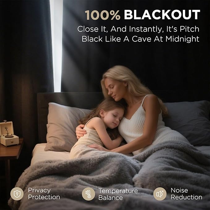 Joydeco Sage Green Blackout Curtains 96 Inches Long, Curtains 96 Inch Length 1 Panel for Bedroom, Thermal Insulated Linen Black Out Curtains with Grommets(100x96, Sage Green)