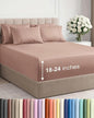 Extra Deep Full Sheet Set - 6 Piece Breathable and Cooling Sheets - Hotel Luxury Bed Sheets Set - Easy & Secure Fit - Soft, Wrinkle Free and Comfy Sheets Set - Mauve Sheet Set with Extra Deep Pockets